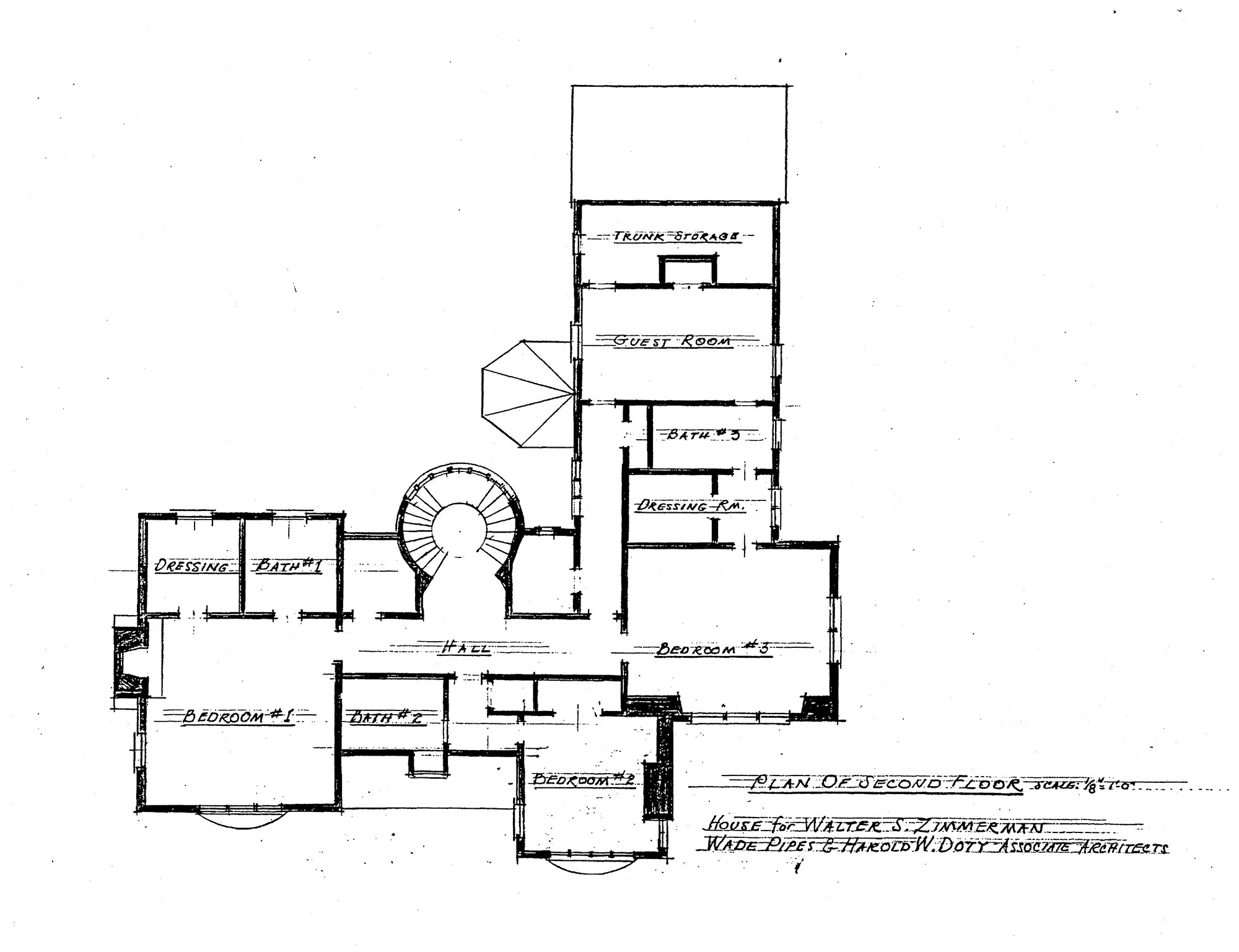 archival floor plans - upper